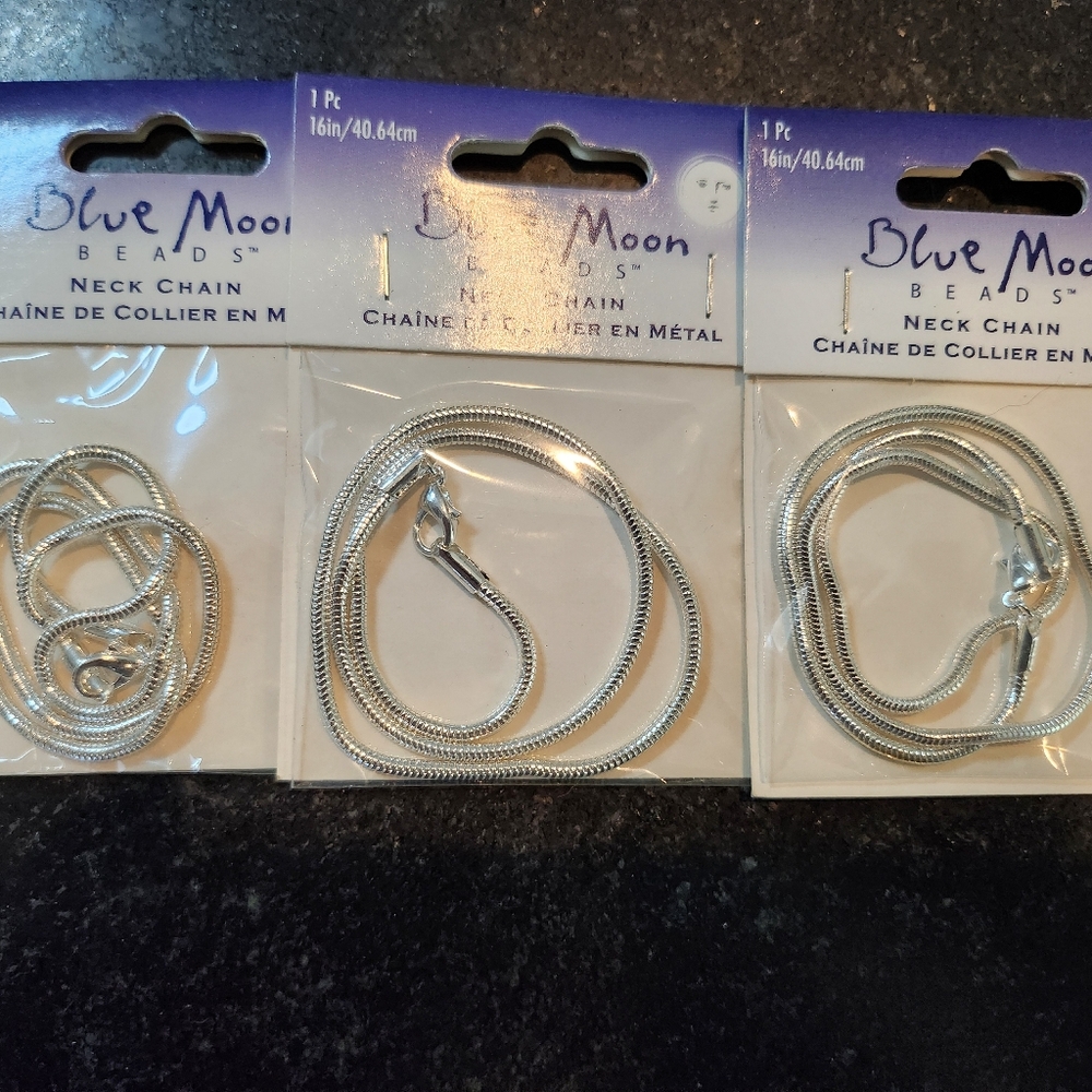 Blue Moon Silver Necklace Chains